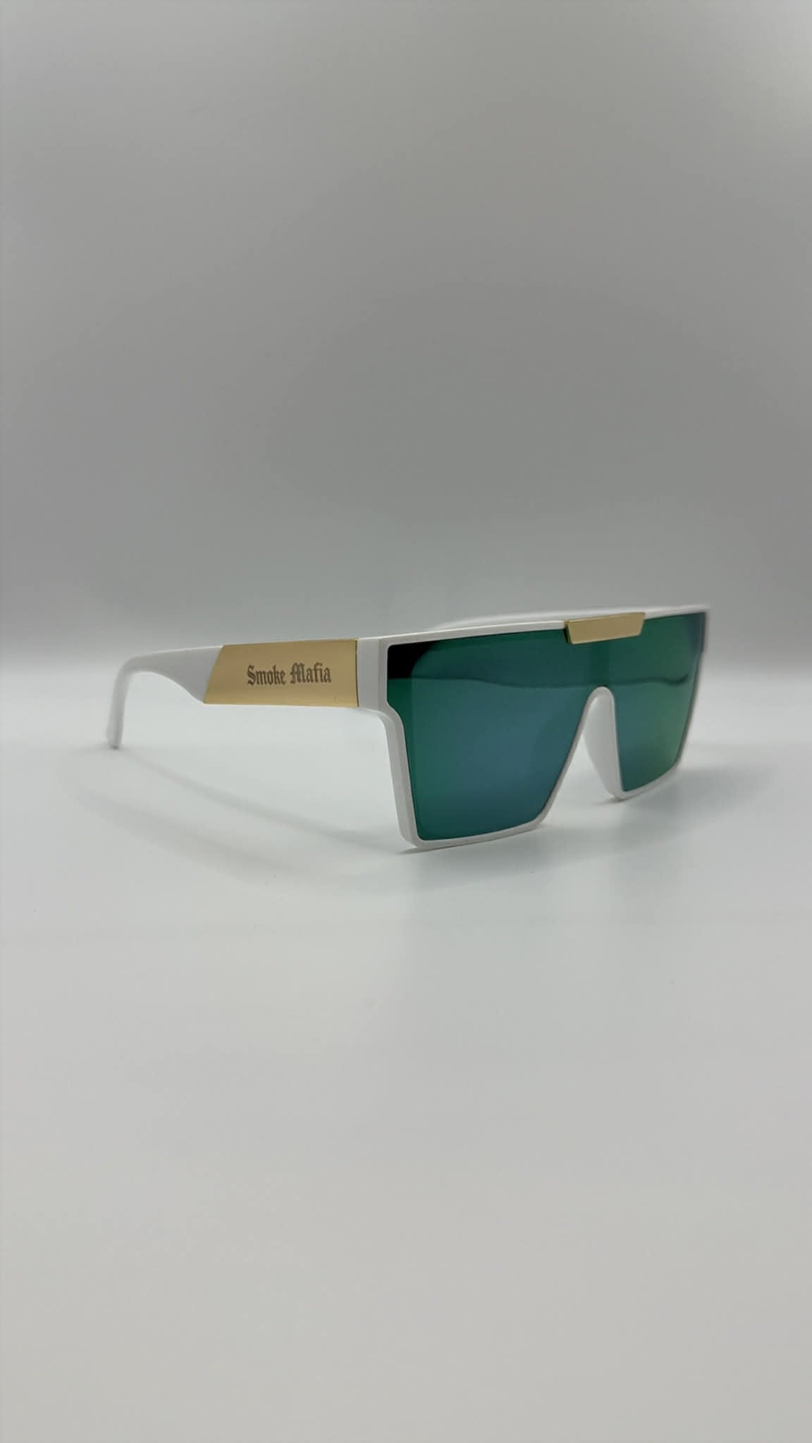 Malibu Glasses – White & Gold SVG